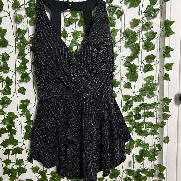 Purple Snow Black Sleeveless Halter Mini shorts - Picture 1 of 4